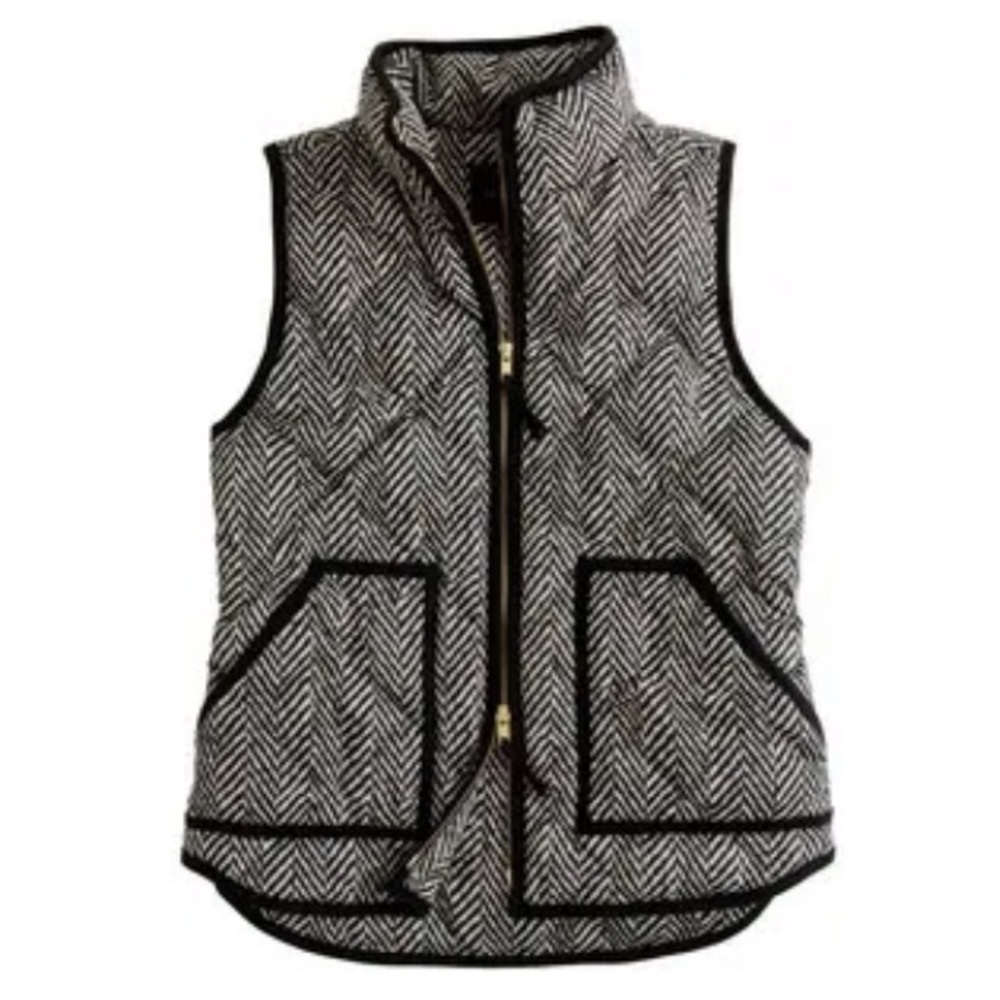 J. Crew Herringbone Excursion Quilted Vest